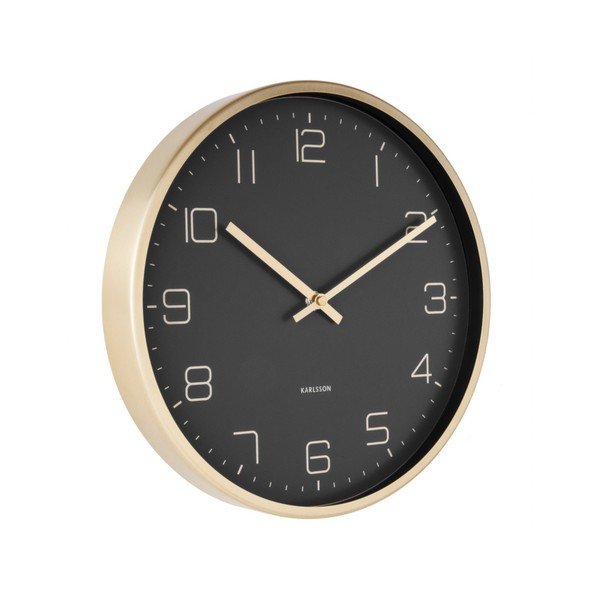 Ceas de perete Karlsson Elegance, negru-image-1