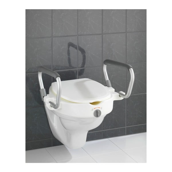 Scaun/capac WC înalt cu cotiere pentru seniori Wenko Secura, 47,5 x 55 cm-image-3