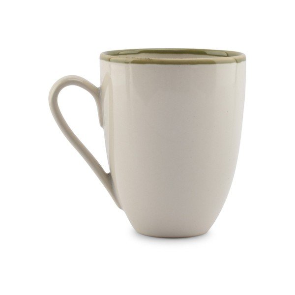 Cană verde/crem din gresie ceramică 350 ml Gravel – ONA