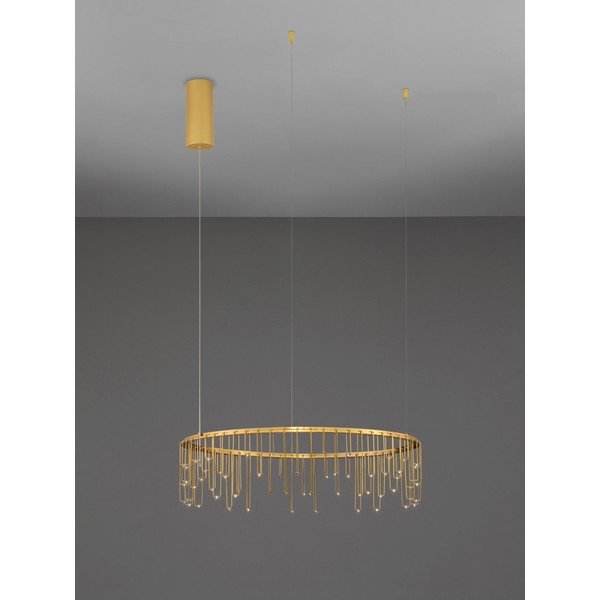 Lustră aurie LED cu intensitate reglabilă din aluminiu ø 65 cm Stellar – Nova Luce-image-3
