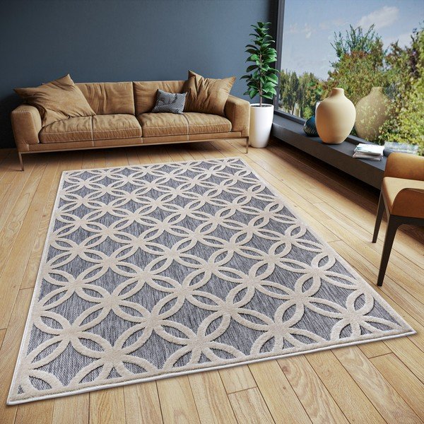 Covor gri 57x90 cm Iconic Circle – Hanse Home-image-1