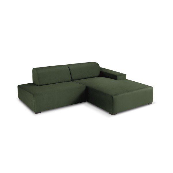 Colțar din reiat cu extensie pe partea dreaptă Cosmopolitan Design Hobart, verde-image-3
