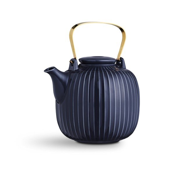 Ceainic din porțelan Kähler Design Hammershoi, 1,2 l, albastru închis