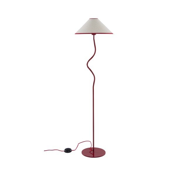 Lampadar roșu/alb cu intensitate reglabilă din material textil (înălțime 148 cm) Juliet – Jotex