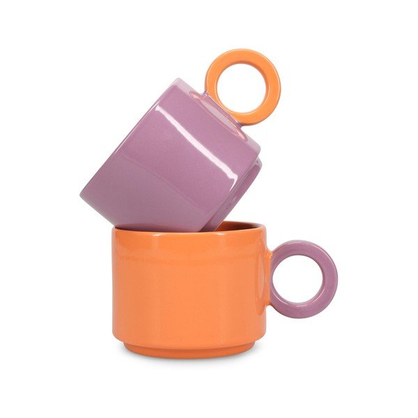 Cană mov din gresie ceramică 280 ml Lou – ONA-image-2