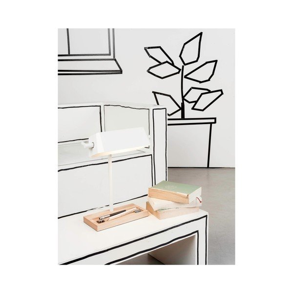 Veioză albă/natural cu abajur din metal (înălțime 40 cm) Cambridge – it's about RoMi-image-4