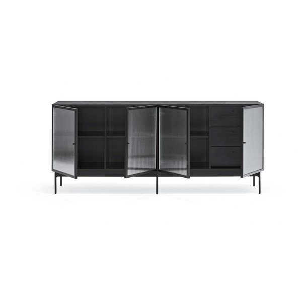 Comodă Teulat Blur, lățime 180 cm, negru-image-4