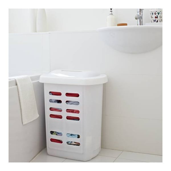 Coș de rufe Addis Linen Hamper White, 60 l, alb-image-1