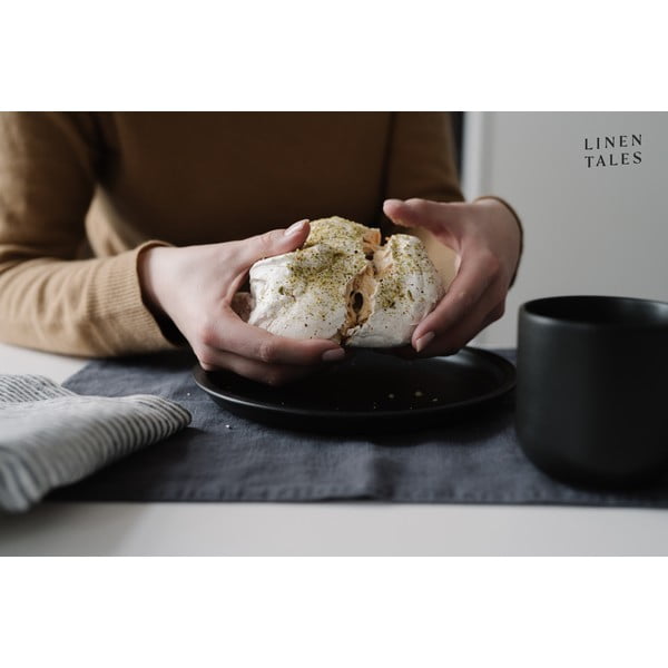 Suport din in pentru farfurie Linen Tales, 35 x 45 cm, gri închis-image-3