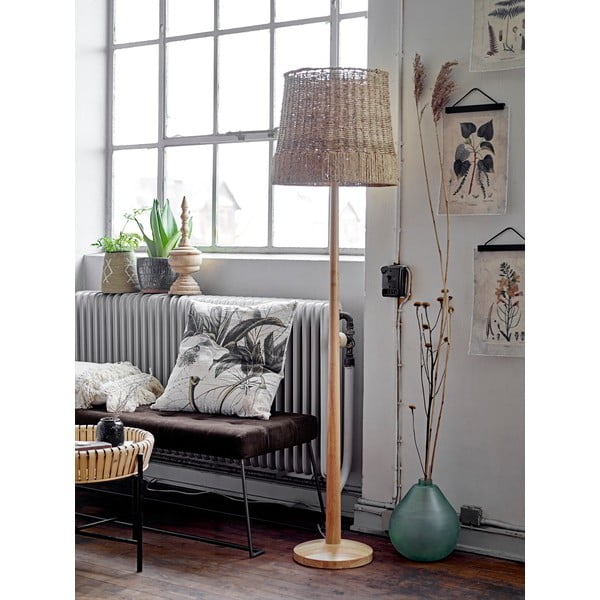 Lampadar în culoare naturală cu abajur din ratan (înălțime 160 cm) Kakasi – Bloomingville-image-1