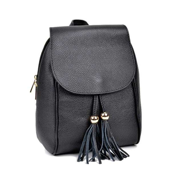 Rucsac din piele Sofia Cardoni Fausto, negru-image-4