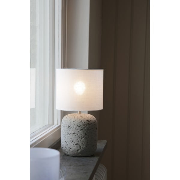 Veioză gri cu abajur textil (înălțime 33 cm) Montagna – Markslöjd-image-1