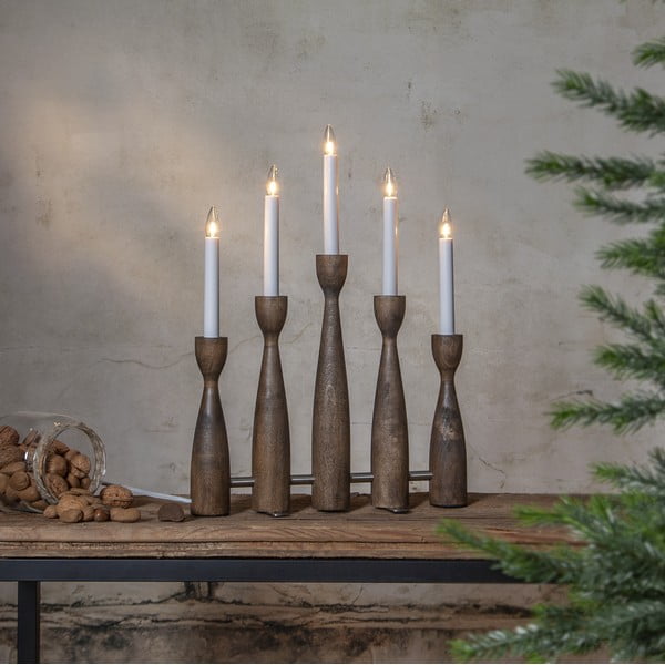 Decorațiune luminoasă de Crăciun în culoare naturală închisă cu alimentare la priză Midja 2.0 – Star Trading-image-1