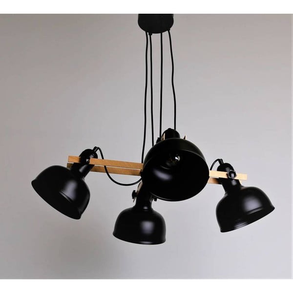 Lustră neagră cu abajur din metal Reno – Candellux Lighting-image-2