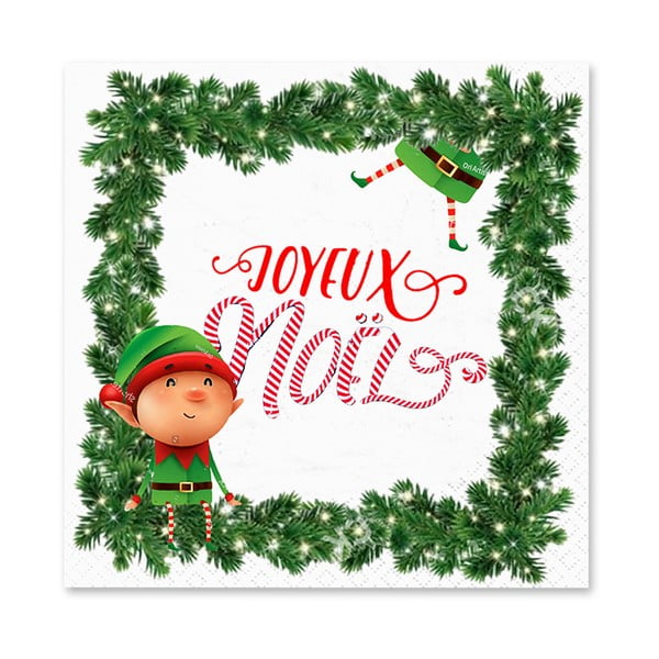 Șervețele 20 buc. 33x33 cm Prankster Elf – Homéa