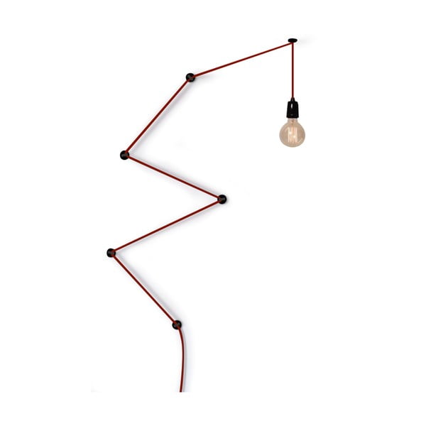 Aplică de perete Filament Style Snake Lamp, roșu