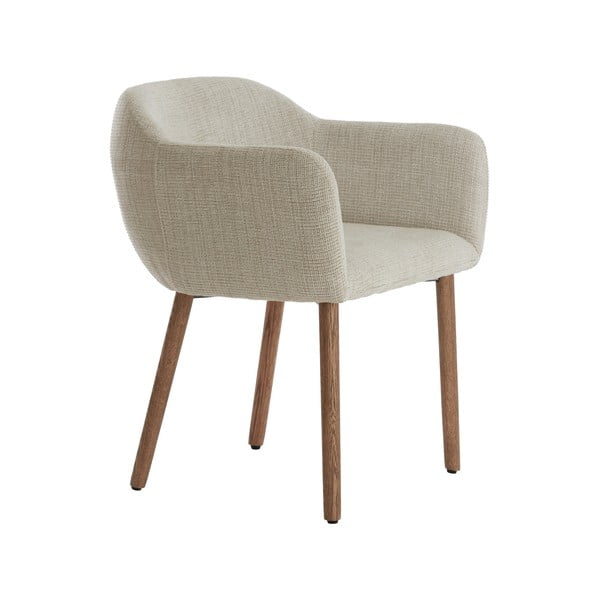 Set de scaune de sufragerie bej cu cotiere 2 buc. tapițat Blaine – Light & Living