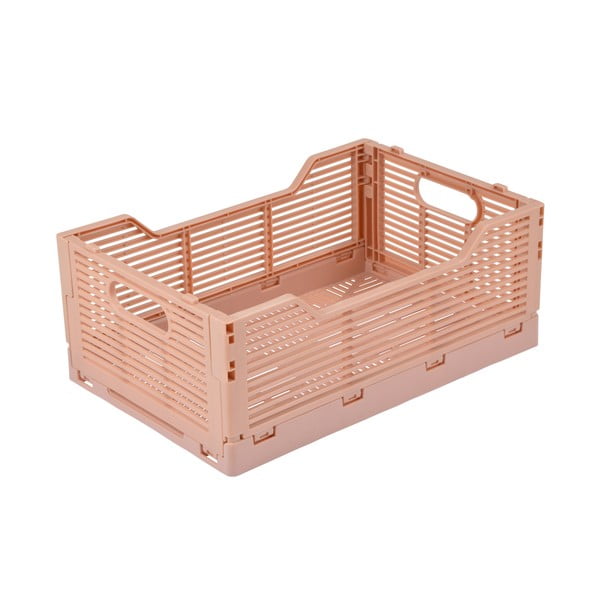 Cutie de depozitare roz-deschis din plastic 30x20x11.5 cm – Homéa