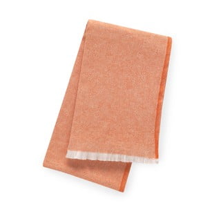 Pled din amestec de bumbac Euromant Linen, 140 x 180 cm, portocaliu