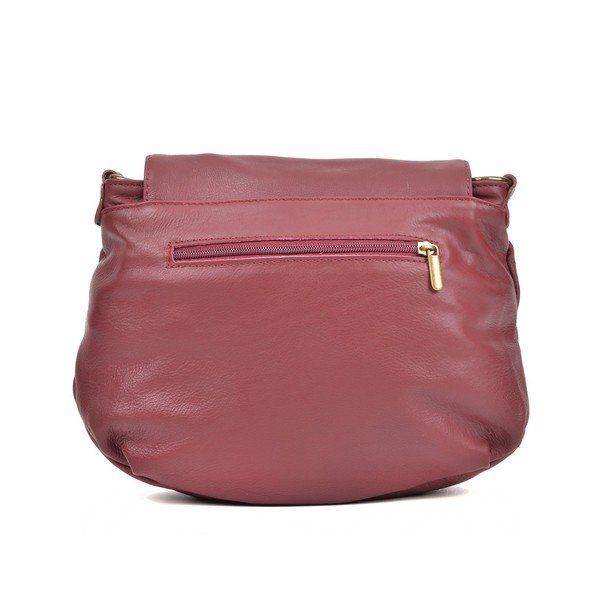 Poșetă tip crossbody din piele Isabella Rhea Martín, vișiniu-image-3