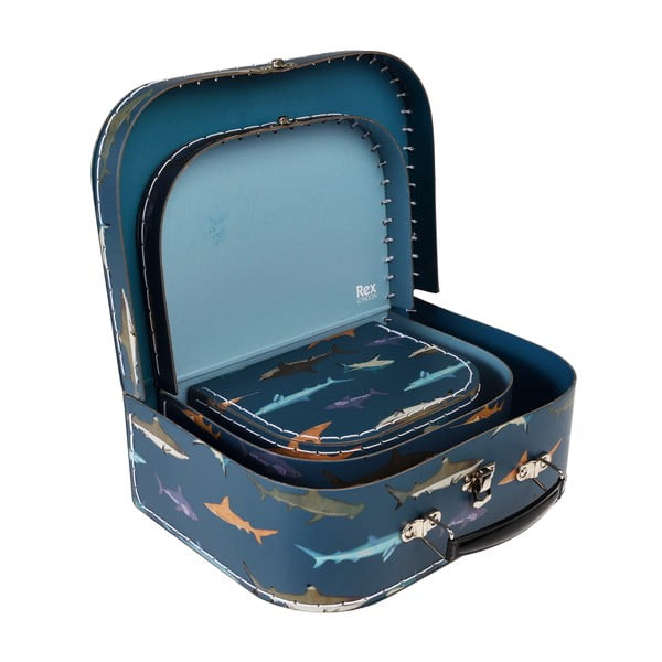 Valize pentru copii 3 buc. Sharks - Rex London-image-1