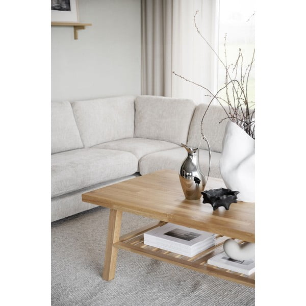 Măsuță de cafea din lemn de stejar Rowico Brooklyn, 130 x 75 cm-image-2