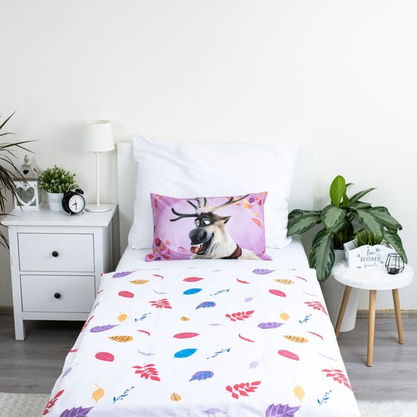 Lenjerie de pat pentru copii din bumbac pentru pătuț 100x135 cm Frozen "Wind" – Jerry Fabrics-image-1