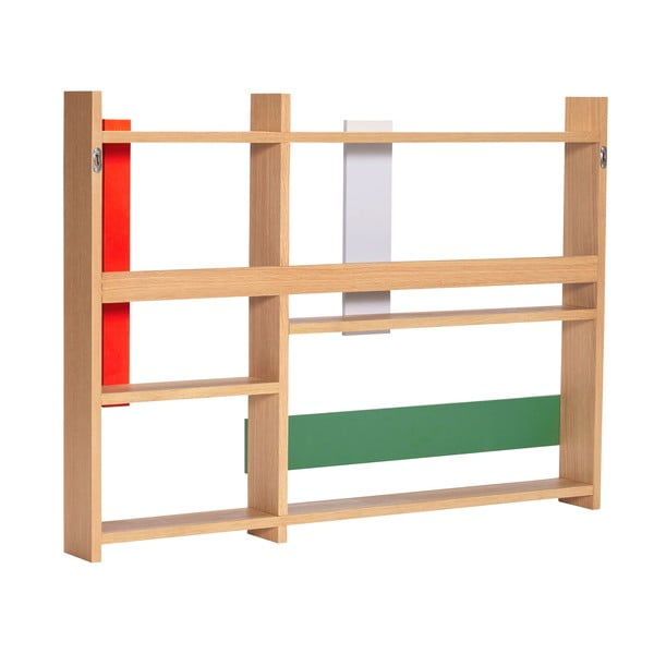 Raft etajat în culoare naturală cu aspect de lemn de stejar 110 cm Arki – Hübsch-image-2