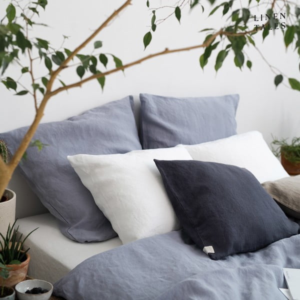 Față de pernă gri din fibre de cânepă 50x70 cm - Linen Tales-image-1