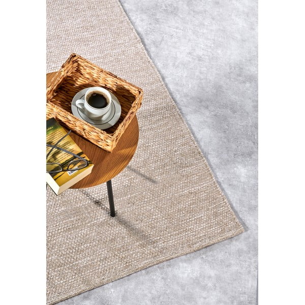 Covor bej țesut manual din amestesc de lână 190x280 cm Pradesh Linen White – Elle Decoration-image-2