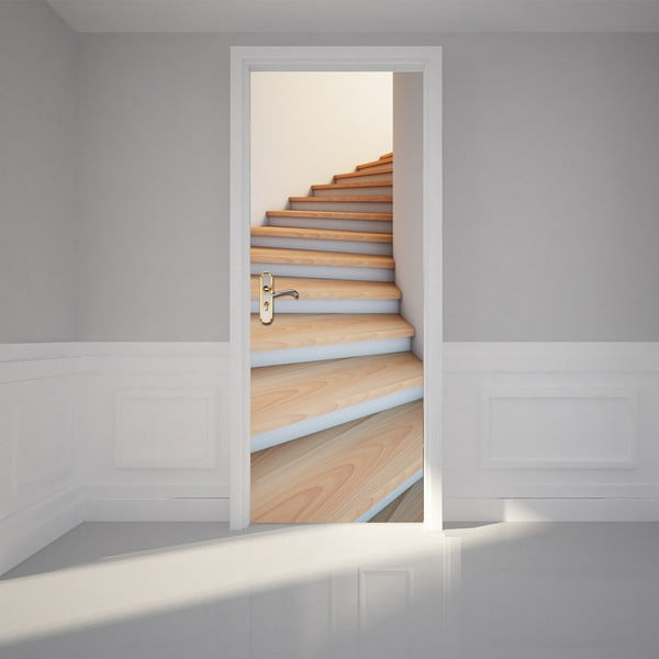 Autocolant adeziv pentru ușă Ambiance Modern Stairway, 83 x 204 cm
