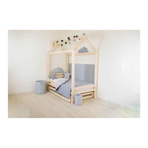 Set sertare pentru pat și 4 picioare lungi Benlemi, pentru pat de 90 x 180 cm, alb-image-3