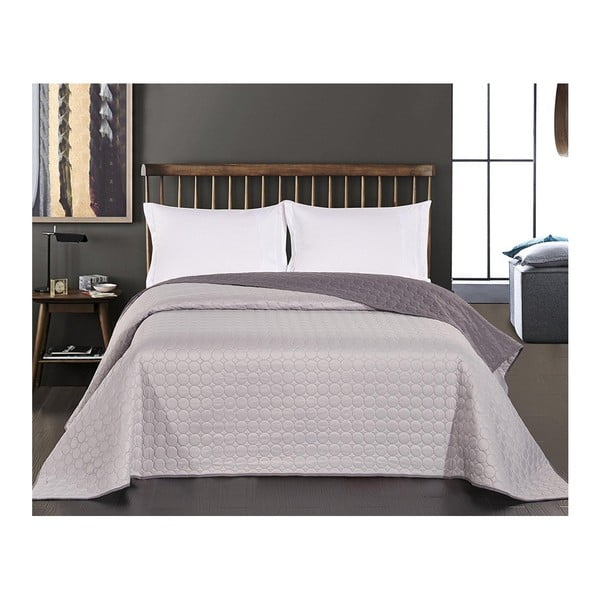Cuvertură cu 2 fețe din microfibră DecoKing Salice Steel, 170 x 210 cm, gri-image-1