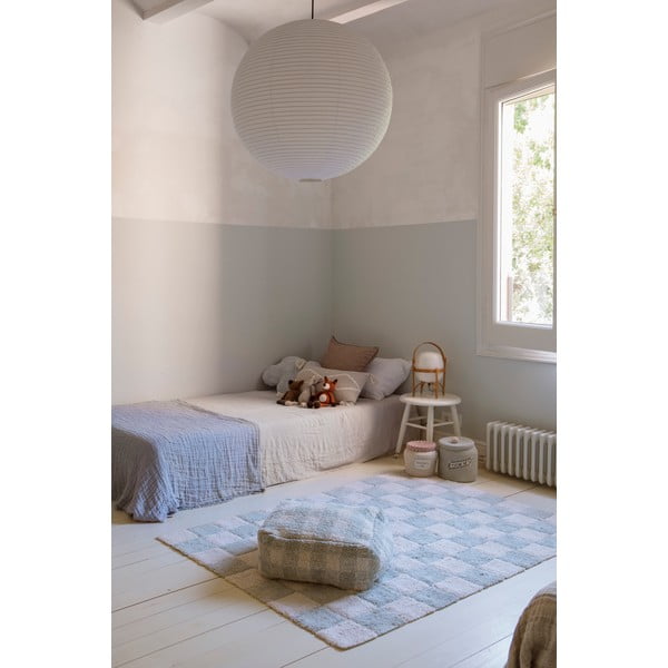 Covor albastru deschis/crem lavabil/țesut manual din bumbac 120x160 cm Kitchen Tiles Blue Sage – Lorena Canals-image-1