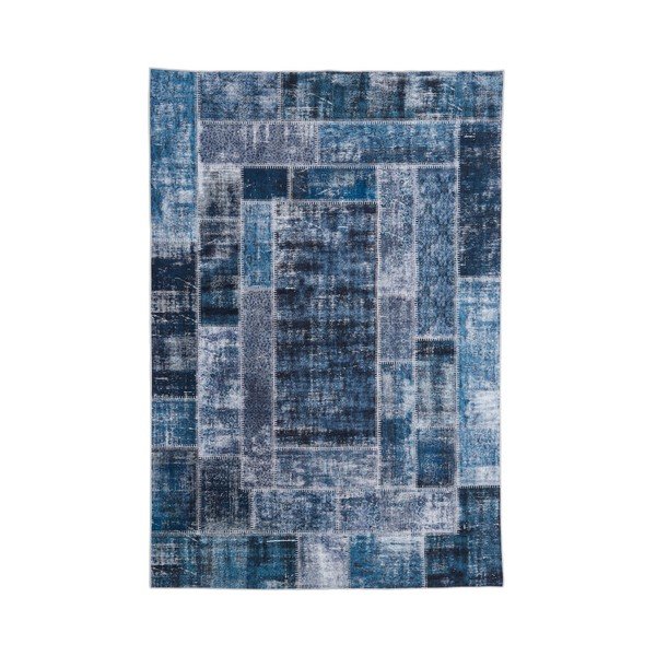 Covor cu rezistență la pete Floorita Montage Blue, 160 x 230 cm-image-1