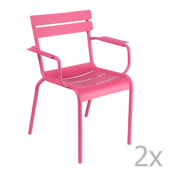 Set 2 scaune cu mânere Fermob Luxembourg, roz