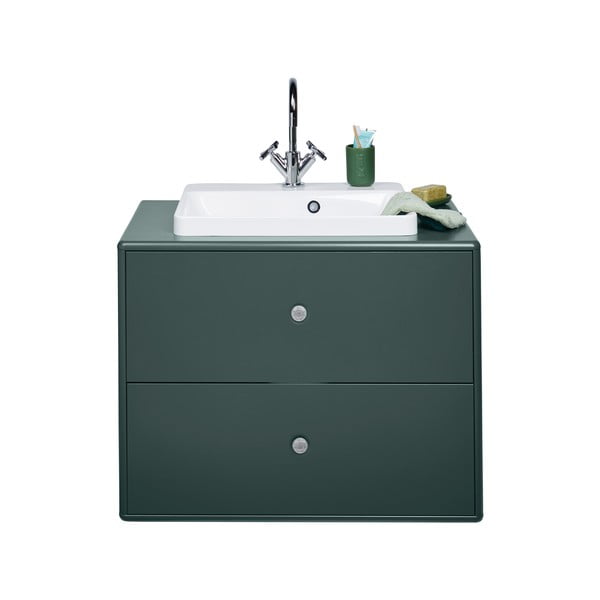 Dulap cu chiuvetă fără baterie verde închis suspendat 80x62 cm Color Bath – Tom Tailor-image-3