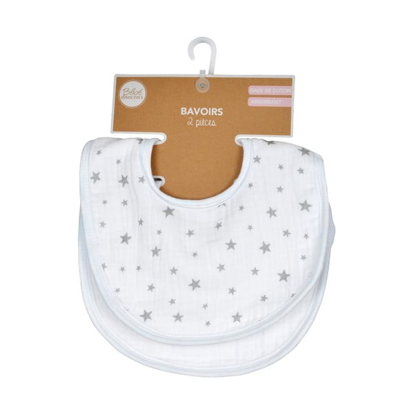 Bavete albe 2 buc. din muselină – Bébé Douceur-image-3