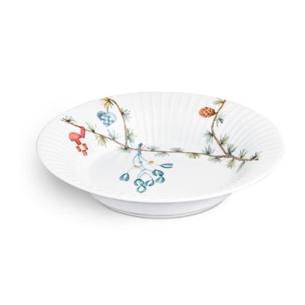 Farfurie albă adâncă din porțelan ø 21 cm  cu model de Crăciun Hammershøi Christmas – Kähler Design