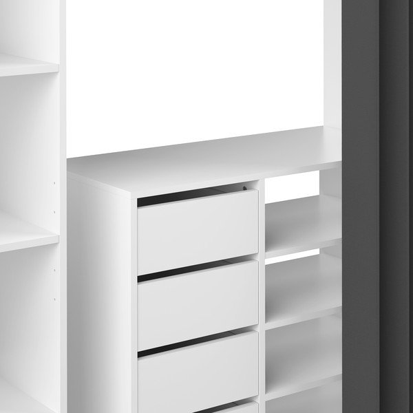 Dulap alb-negru 185x182 cm Tom - TemaHome -image-1