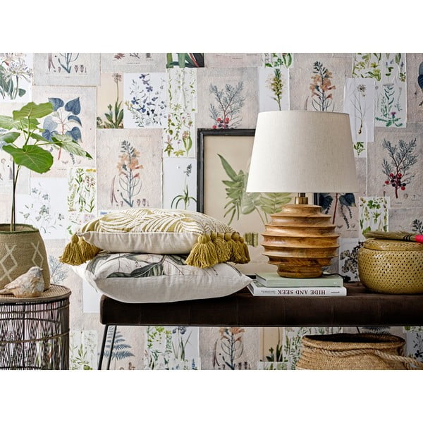 Veioză în culoare naturală închisă cu abajur textil (înălțime 54 cm) Svale – Bloomingville-image-1