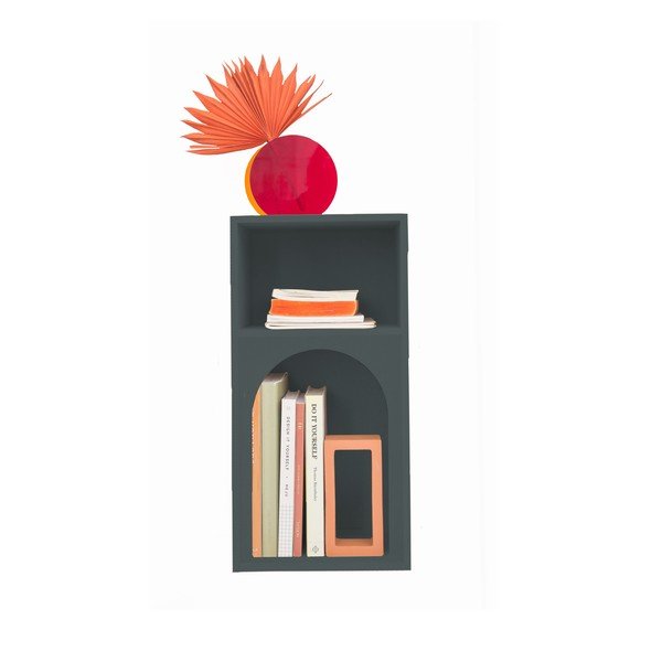 Noptieră de copii gri antracit cu rafturi Orson – Really Nice Things-image-2