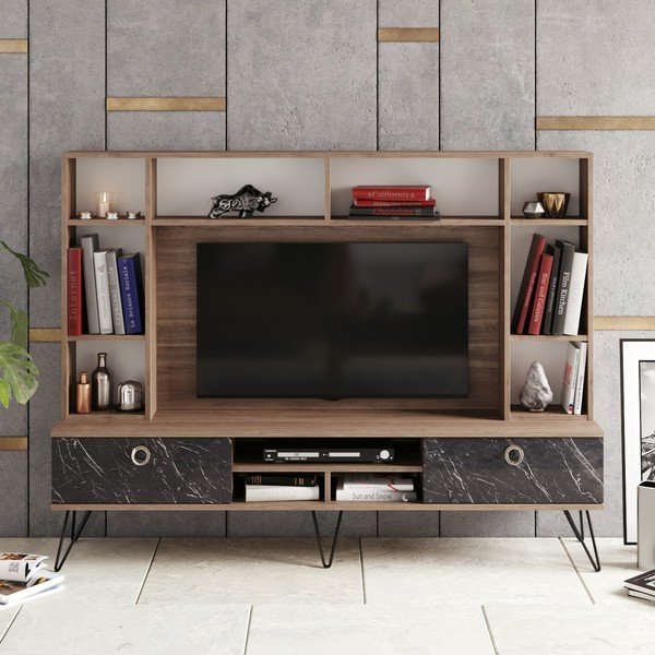Mobilier TV gri-maro 180x136 cm Lorenz - Kalune Design-image-3