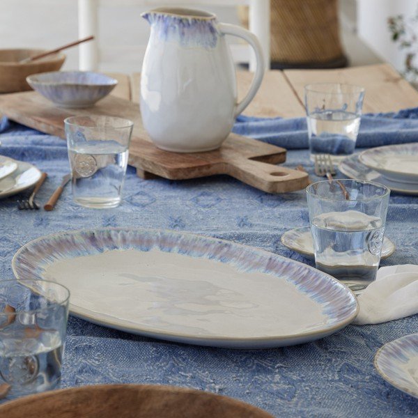 Bol mic alb/albastru din gresie 200 ml Brisa – Costa Nova-image-2