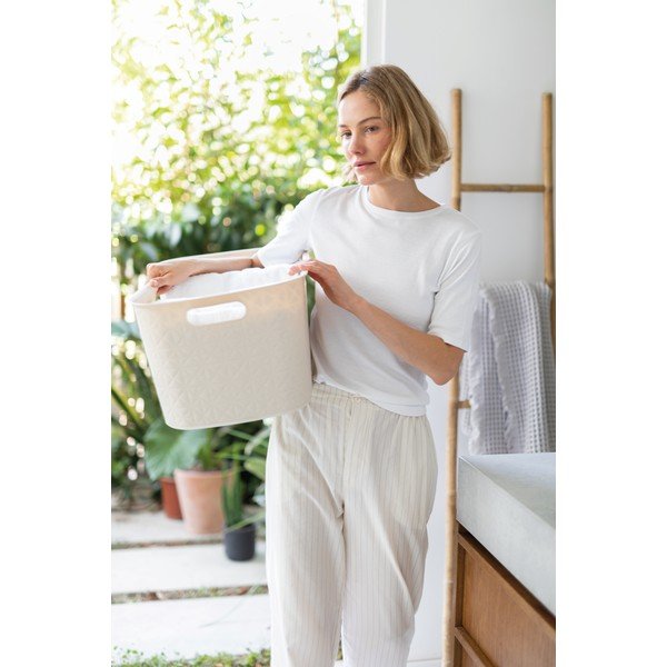 Coș de rufe crem din plastic 45 l Softex – Curver-image-2