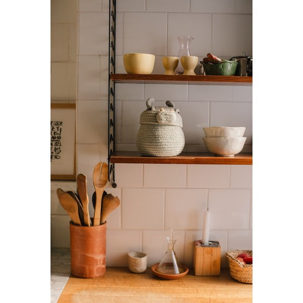 Coș de jucării pentru copii gri deschis din material textil ø 15x15 cm Mini Henry the Hippo – Lorena Canals-image-2