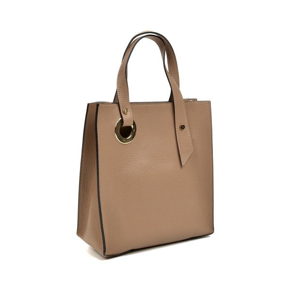 Geantă din piele Roberta M Murzo, taupe-image-3