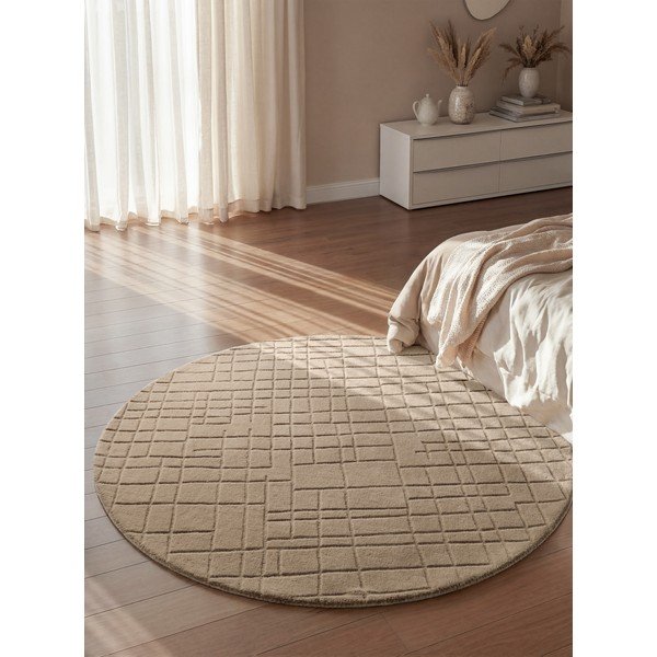 Covor maro rotund din lână ø 160 cm Kenso – Villeroy&Boch-image-1