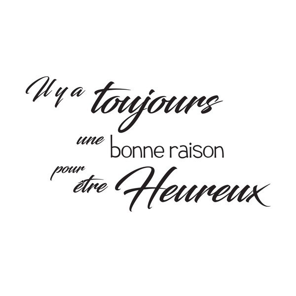 Autocolant negru Ambiance Quote Toujours-image-1