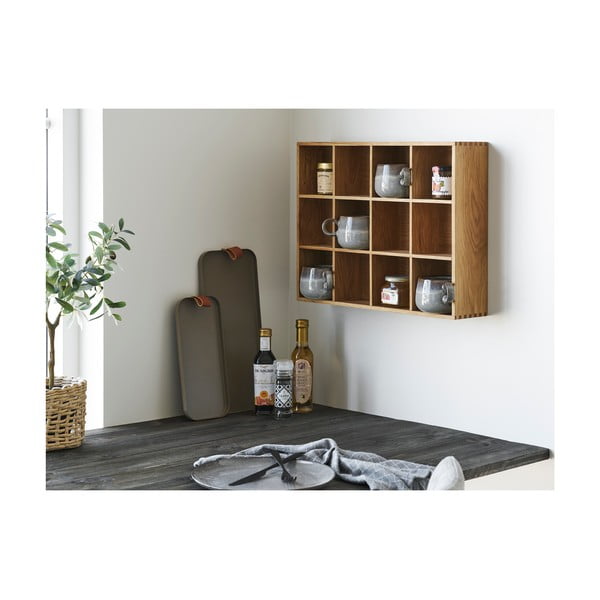 Raft în culoare naturală etajat cu aspect de lemn de stejar 11 cm Soria – House Nordic-image-1